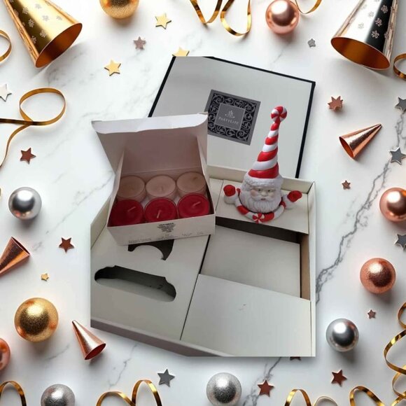 Party Lite Santa Tea lite Gift Set - Picture 1 of 10